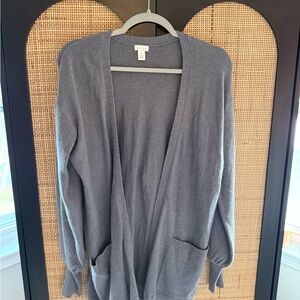 Gray open front women’s cardigan